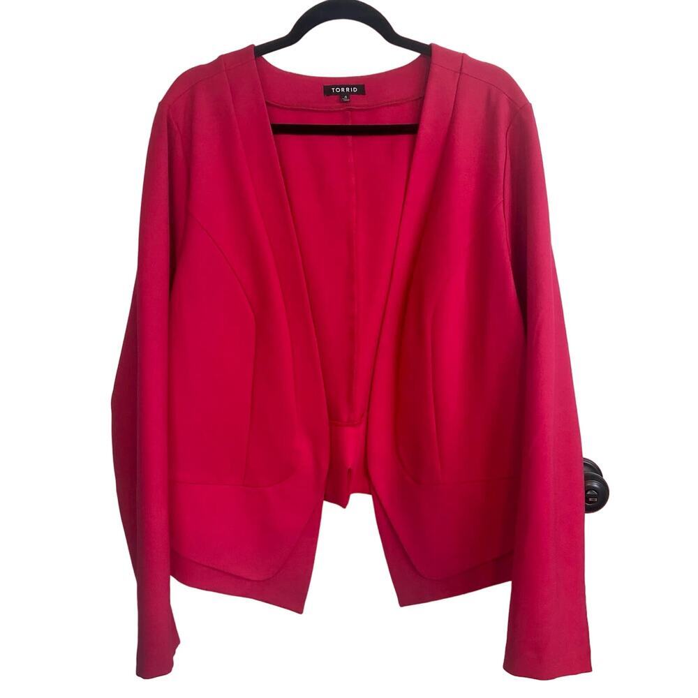 Torrid Ponte Cutaway Blazer Fuchsia Pink Torrid Size 4 U.S. Women's Size 26 4X